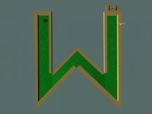 mini golf alphabet w hole 3D Model