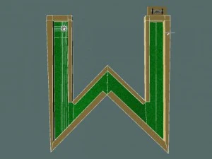 mini golf alphabet w hole 3D Model