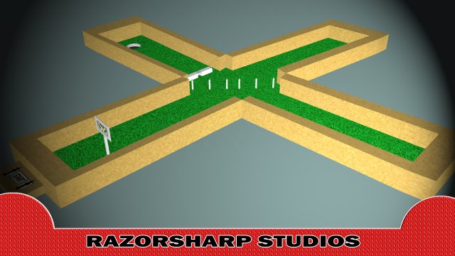 mini golf alphabet x hole 3Dモデル .c4d .max .obj .3ds .fbx .stl .blend 