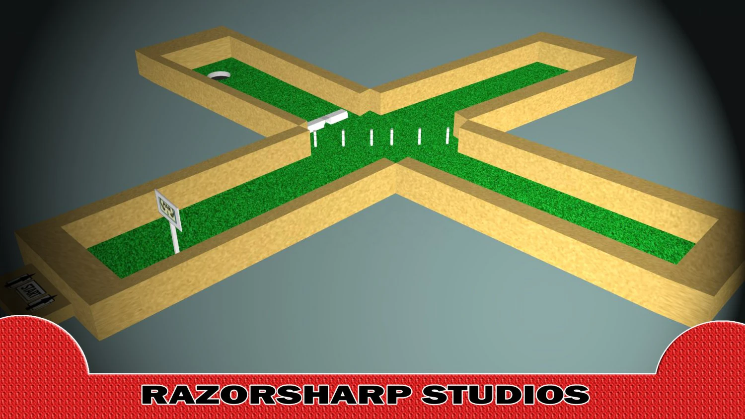 mini golf alphabet x hole 3D Model .c4d .max .obj .3ds .fbx .stl .blend 