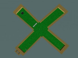 mini golf alphabet x hole 3Dモデル