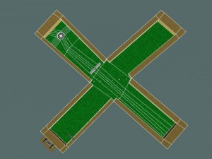 mini golf alphabet x hole 3Dモデル