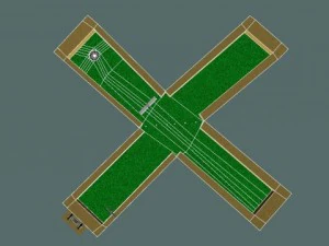 mini golf alphabet x hole 3D Model