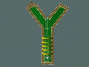 mini golf alphabet y hole 3D Model