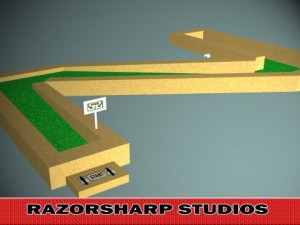 mini golf alphabet z hole 3D Model