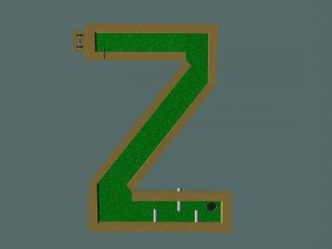 mini golf alphabet z hole 3D 模型