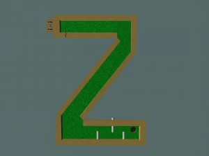 mini golf alphabet z hole 3D Model