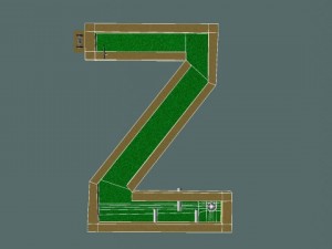 mini golf alphabet z hole 3D 模型
