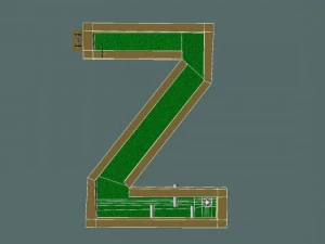 mini golf alphabet z hole 3D Model