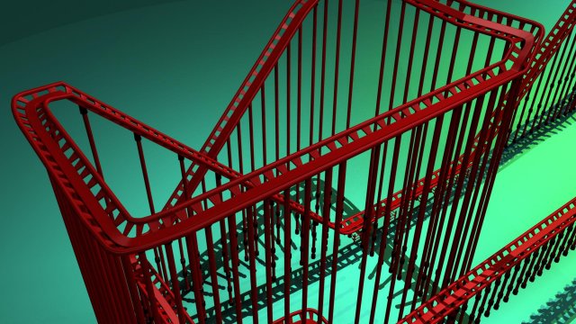 carnival rollercoaster with bullet car 3D Model .c4d .max .obj .3ds .fbx .stl .blend 