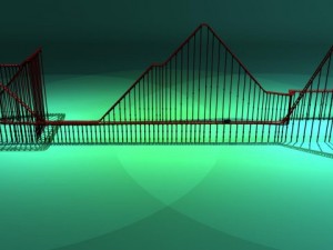 carnival rollercoaster with bullet car 3D Model
