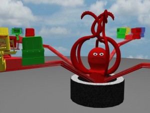 carnival ride octopus 3D Model
