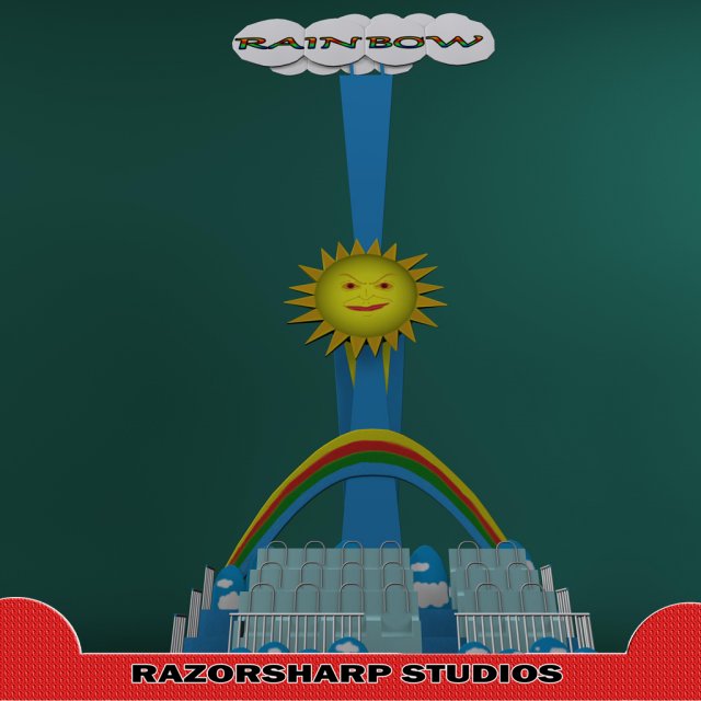 carnival ride rainbow Modelo 3D .c4d .max .obj .3ds .fbx .stl .blend 