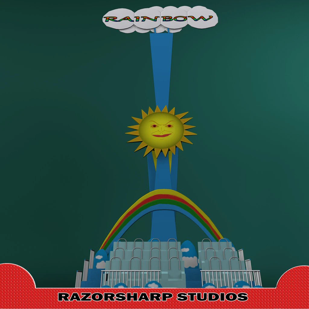 carnival ride rainbow 3D Model .c4d .max .obj .3ds .fbx .stl .blend 
