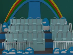 carnival ride rainbow 3D Model