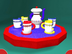 carnival ride teacups 3D Model