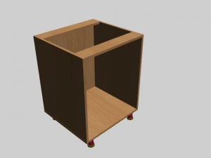unidade baixa de arm&aacute;rios de cozinha Modelo 3D