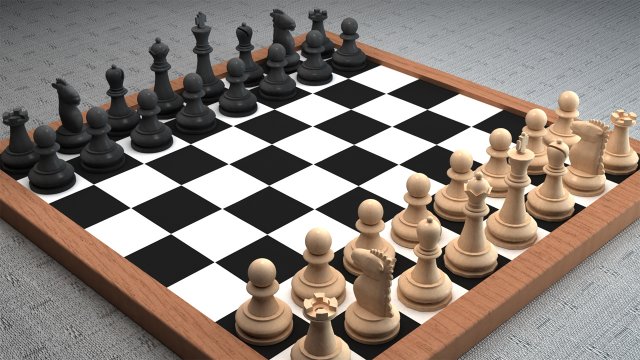 chess board 3D Model .c4d .max .obj .3ds .fbx .stl .blend 