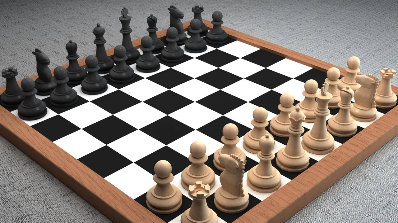 chess board 3D Model .c4d .max .obj .3ds .fbx .stl .blend 