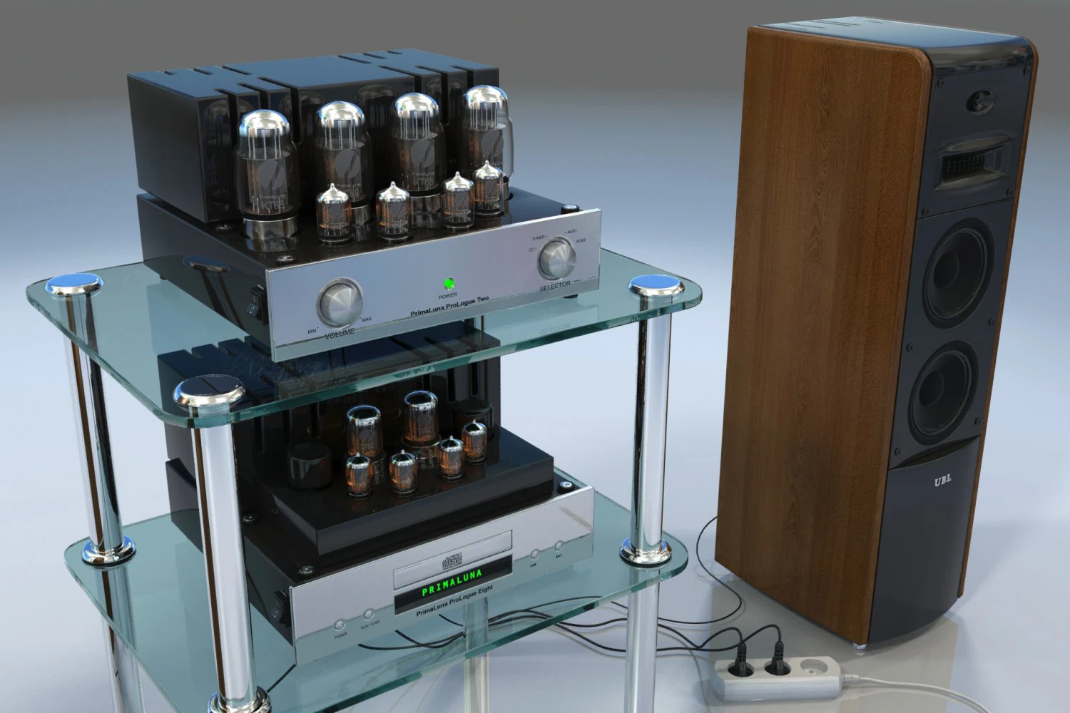 tube amplifier 3D Model .c4d .max .obj .3ds .fbx .stl .blend 