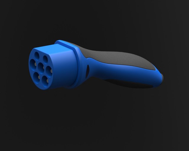 electric car plug 3D-Modell .c4d .max .obj .3ds .fbx .stl .blend 