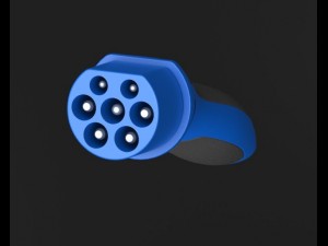 electric car plug 3D-Modell