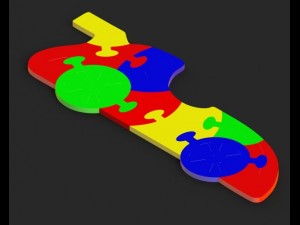 car puzzle for kids Modello 3D