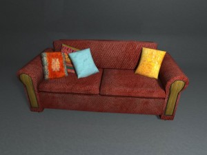 comfyredsofa 3D Модель