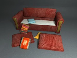 comfyredsofa 3D Model
