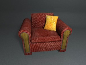 comfyredchair Modello 3D
