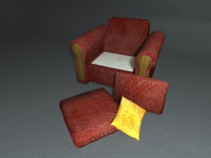comfyredchair Modèle 3D