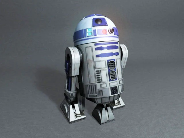 r2d2 3D Model .c4d .max .obj .3ds .fbx .stl .blend 