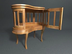victorian serving table 3D Model
