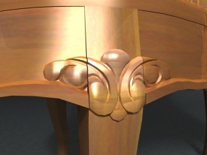 victorian serving table 3D-Modell