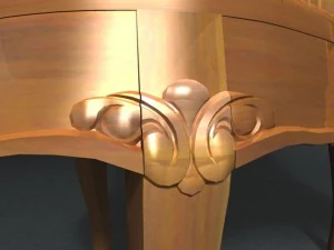victorian serving table 3D Model