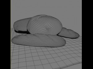 bread on the towel 3D Modell