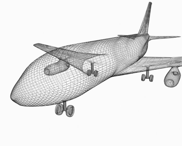 plane without texture 3D Model .c4d .max .obj .3ds .fbx .stl .blend 