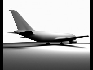 plane without texture 3D Model
