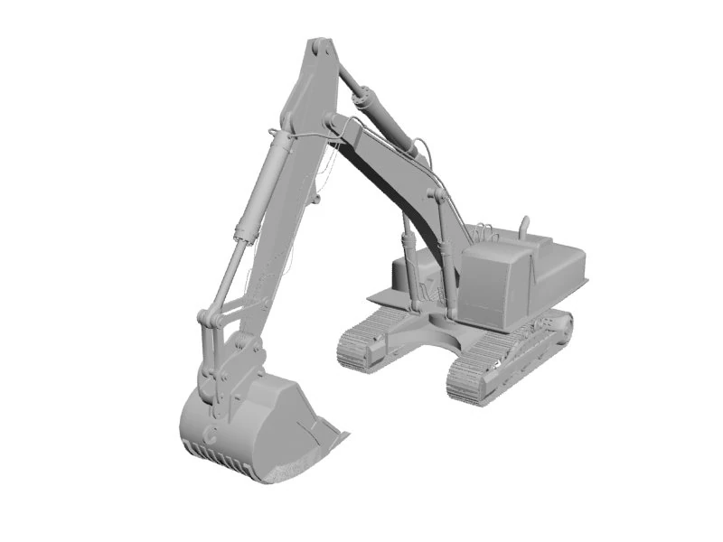 excavator 3D Model .c4d .max .obj .3ds .fbx .stl .blend 