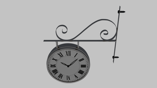 clock 3D-Modell .c4d .max .obj .3ds .fbx .stl .blend 