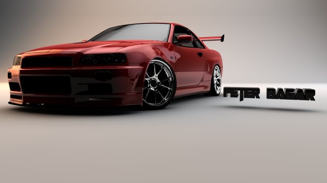 nissan skyline gtr34 3D 모델 .c4d .max .obj .3ds .fbx .stl .blend 