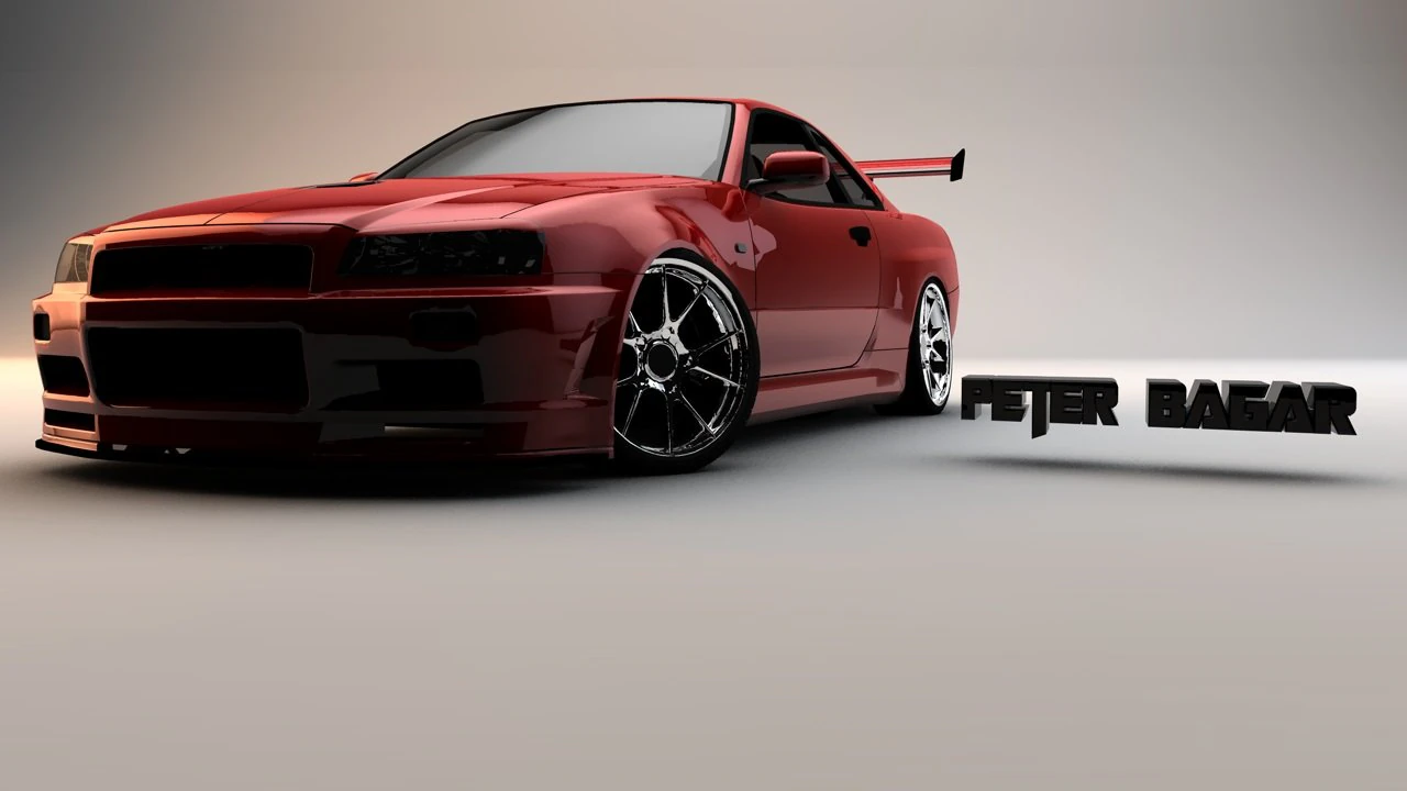 nissan skyline gtr34 3D Model .c4d .max .obj .3ds .fbx .stl .blend 