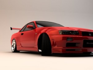 nissan skyline gtr34 3D 모델