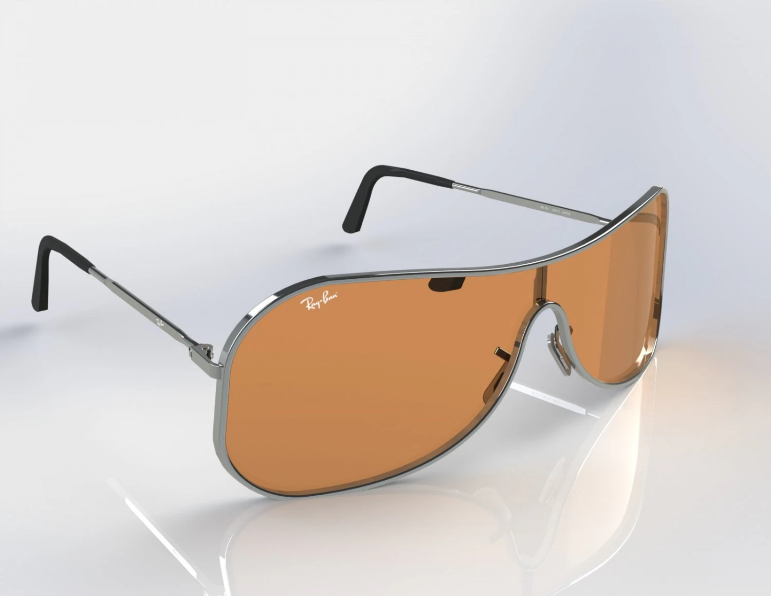 rayban shield sunglasses  model rb3211 3D Model .c4d .max .obj .3ds .fbx .stl .blend 