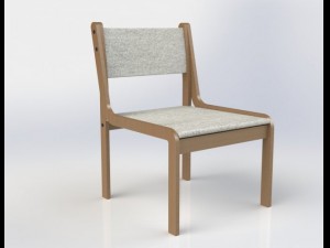 wooden chair Model 3D
