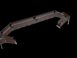 simple elevated walkway Model 3D