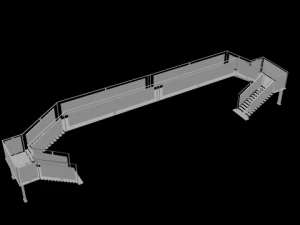 simple elevated walkway 3D Model