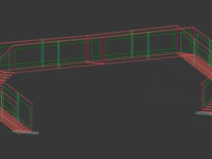 simple elevated walkway 3D Model