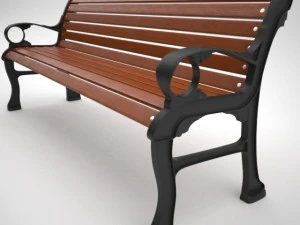 banco de madeira para área externa Modelo 3D