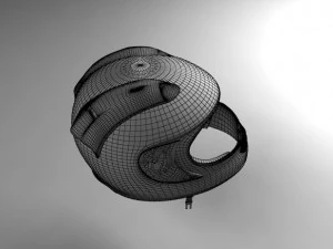 レーサーヘルメット 3Dモデル